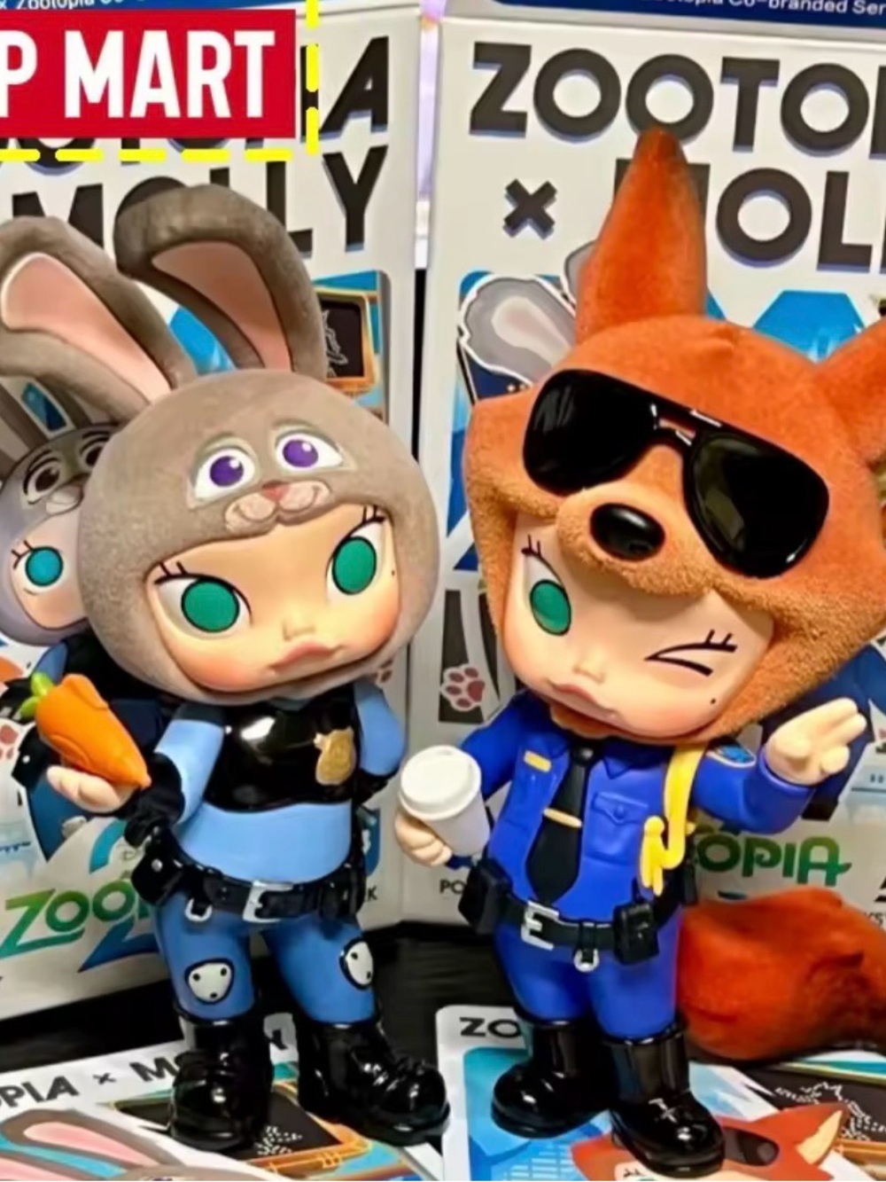 Molly x Zootopia Co-branded Series of collectible figures. BLIND BOX